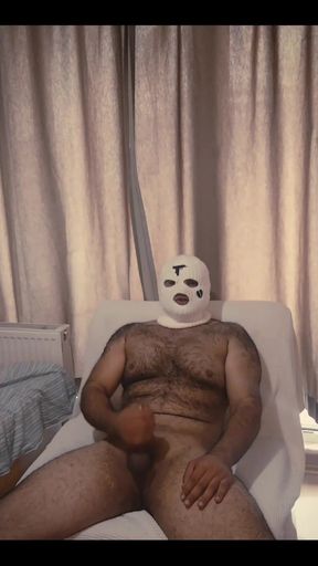 Hairy Masculine Man 2 Times Cum