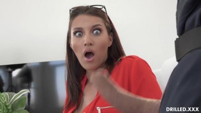 Secretary Gags On Huge Cock Before Her Ass Gets Pounded
