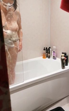 Caught Emma in Bath Masturbating
