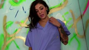 aimee black gives passionate blowjob at glory hole