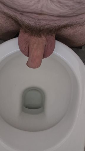 Cock punishment with toilet