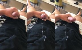 Teen twink’s soaked boxers from thick hot cum