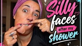 Fresh out of the shower: unfiltered silly faces