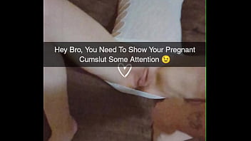 Neglected Pregnant Cumslut Cheats &amp_ Gets Creampied On Snapchat
