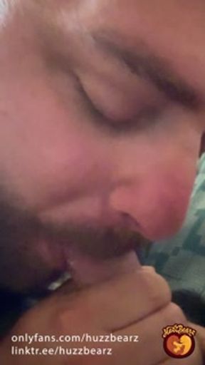 Blowing my husnamd and worshiping his frenulum