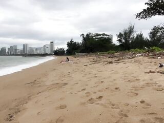 Public Ramrod Flashing - Playgirl Lets Me Cum On Her Bazookas