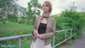 Redhead Sucks Cock for Cash