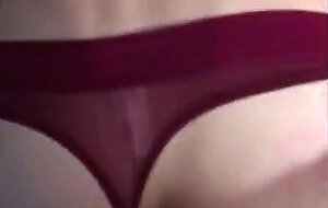 Red Thong Crossdresser Anal with Muscular Top