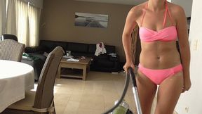 Shirley Vacuuming The Living Room