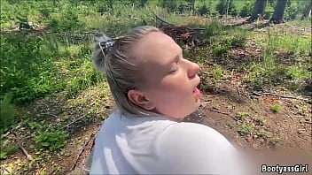 PAWG fucked in the woods