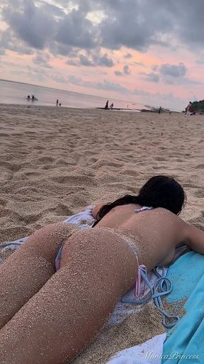 Erotic Ass Massage on the Beach, Naughty Fun in the Ocean