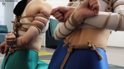 2 Chinese crop top girl gagged  Kinky4Ever