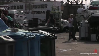 Mark Davis' Gangbang in the Junkyard: Julie Night Fisted and Fucked