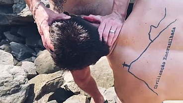 Rick paixão e Fernando Brutto na praia de abricó