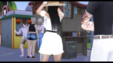 Big ass ebony Milf Cardi banged at spring festival