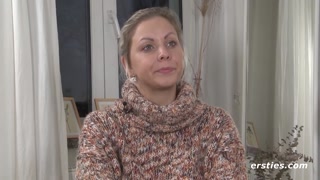 Blonde feels comfortable masturbating