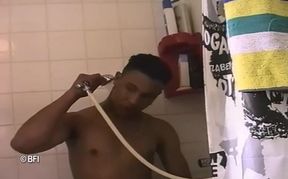 4 boys and white-black satisfaction 2 scenes in 1