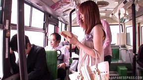Redhead Asian Babe’s Wild Threesome Ride on the Bus – Nasty & Raw