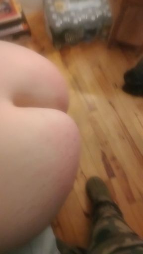 Spanking my wife ass red