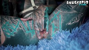 Skinny Inked TEEN Masturbation Squirts Gaping and Prolapse Solo Play