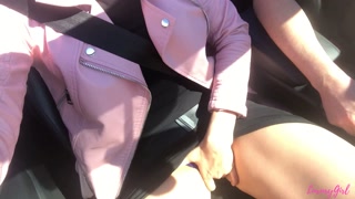 Outdoor Blowjob In The Car! Young Babe in a Cabriolet. LuxuryGirl.