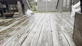 Rain-soaked Muscle Jerk Explosive Outdoor Cum Under the Storm