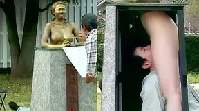 Public Painted Statue Fuck Video 17