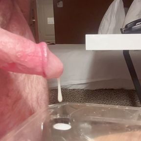 Anal Steve enjoying himself with a few cum eating treats at the end