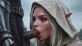we were fucking this blonde elven warrior with our big black cocks in the rain!! she was soaking wet and was sucking our cocks, moaning and offering up all her holes!! i’ll never forget that day...[ai