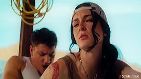 Kylie Rocket, Charlotte Sins And Isiah Maxwell In Sins And Get Pounded Outdoors