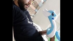 Fucking my soft dragonair pokemon plushie until I cum