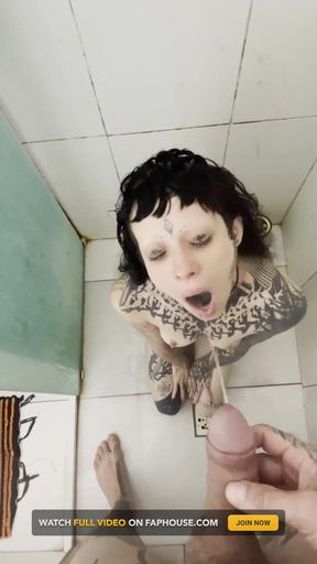 Tattooed Slut Never Stops Halfway Every Drop, Every Time, All the Piss