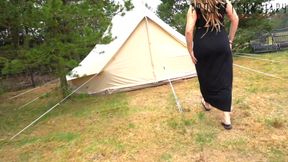 Exotic dread head girl festival tent sex