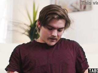 Stepmom her tits are undressed and it drove stepson literally mad