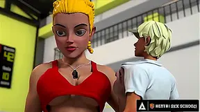 HENTAI SEX UNIVERSITY - Hentai Student Eats Out His Teacher's Perfect Pussy Until She