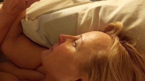 Amateur Blonde Mature Wife Enjoys Footjob and Body Worship