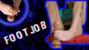 FootJob from tiny girl | ToeJob