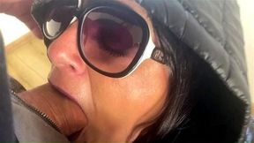 A real slut is happy when her husband leaves home and she can fuck husband's friend
