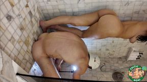 Petite Latina Comes Out of Shower in a Towel to DeepThroat and Cowgirl Ride My Hard Cock with Her Big Natural Ass