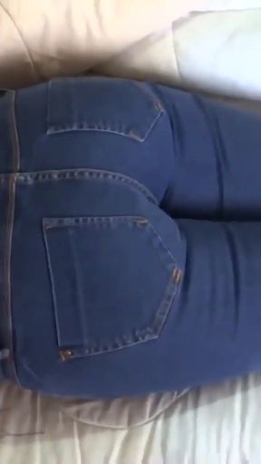 Stepson jerks off looking at my ass, I want his big cock inside my anus   Clip 3