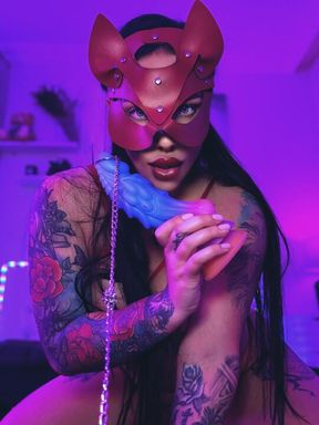 Freaky blowjob joi with dragon dildo