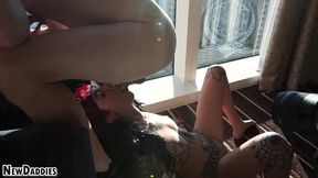 casting goth aurora anarchy - face fuck - drinks cum - best pov blowjob - rough doggystyle