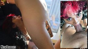 casting goth aurora anarchy - face fuck - drinks cum - best pov blowjob - rough doggystyle