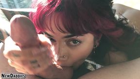 casting goth aurora anarchy - face fuck - drinks cum - best pov blowjob - rough doggystyle