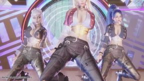 Kard - Gunshot Ahri, Kaisa &amp; Evelynn Sexy Striptease