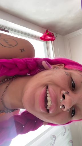 Teen Exposing All of Her Holes Spreading Pussy Bimbo Pink Holes Brown Lips Shaved Spread Asshole Petite Skinny Slut Natural Boob