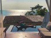 Kinky Axel Abysse Tears His Hole In Pool Solo Anal Torment