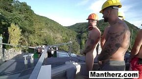 Ass Construction Workers on the Rooftop