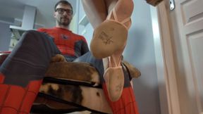 Spider-man Has Massage Dick - Tan Pantyhose And Pink Semi Ballet