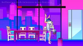 Cute Anime Babe Dives into Steamy Neon-Fueled Fantasy Romance – Day 69